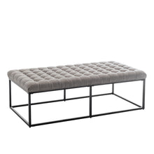 Load image into Gallery viewer, Gray Tufted Ottoman
