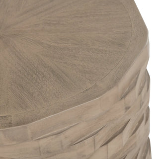 Baker End Table beige stack stone look