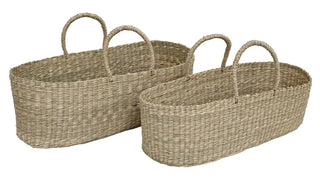 Bakery Tote Basket Assorted natural woven handle