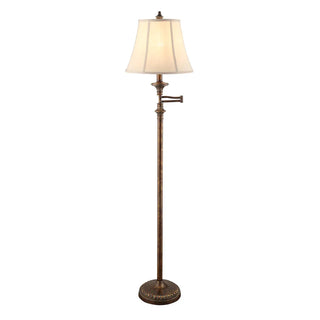Barton Swing Arm Floor Lamp traditional gold metal bronze