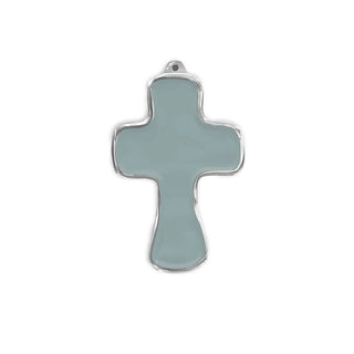 Beatriz Ball Encanto Athens Cross Ornament, Slate handmade enamel eco-friendly