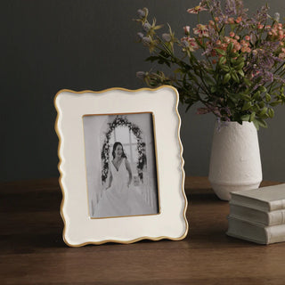 Beatriz Ball Encanto Rea 5x7" Frame, Cream aluminum alloy enamel handmade eco-friendly sustainable
