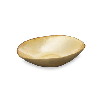Beatriz Ball New Orleans Glass Gold Foil Medium Oval Bowl tarnish free aluminum alloy luxury