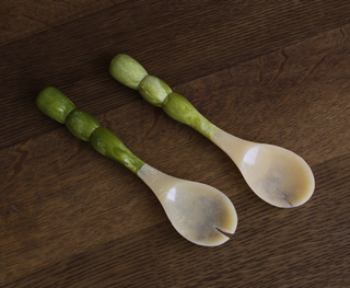 Beatriz Ball Rio Bubble Salad Servers Green