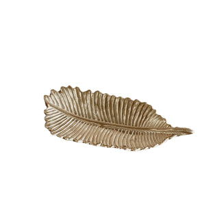 Beatriz Ball Sierra Modern Small Leaf Tray food safe aluminum alloy tarnish free handmade gold dishwasher safe