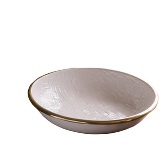 Beatriz Ball Thanni Bahamas Large Bowl tarnish free aluminum alloy handmade white gold rim basket weave