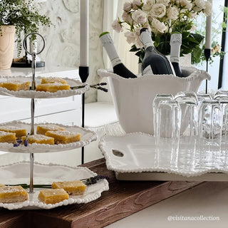 Beatriz Ball Vida Alegria Triple Tiered Server luxury melamine handmade BPA free PABA free eco-friendly sustainable