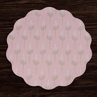 Beatriz Ball Vida Chinoiserie Reversible Round Placemats, Set of 4, Pink & White reusable reversable flower