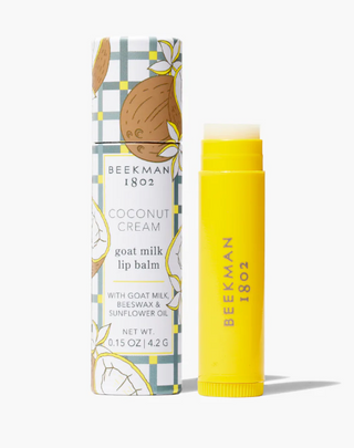 Beekman Coconut Cream Lip Balm goat milk paraben free sensitive skin