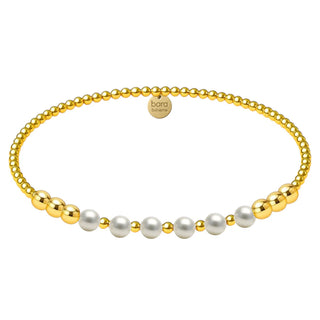 Bara Boheme Berkeley 14K Gold Filled Beaded Bracelet with Pearls