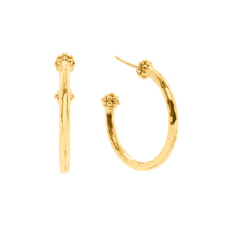 Berry Slice Medium Hoop Earrings in Gold