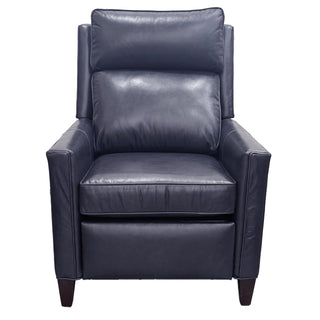 Beth Page Manual leather Recliner navy blue