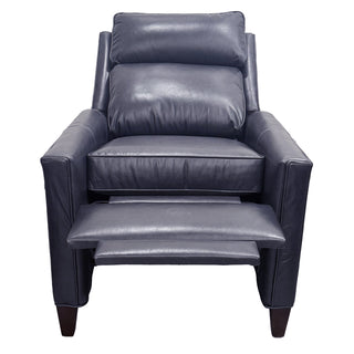 Beth Page Manual leather Recliner navy blue
