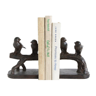 Bird on Branch Bookends, Set of 2 rust finish