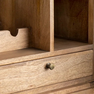 Biscayne Bar Cabinet rattan doors rounded top