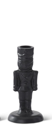 Black Metal Soldier Taper Candleholder
A small black toy soldier candle holder case iron cylindrical top