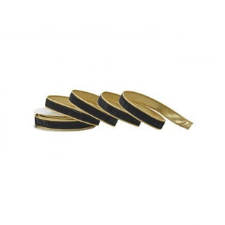 Black Velvet with Metallic Dupion Backing Ribbon 1" SOLD BY THE FOOT