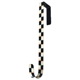 Black & White Check Wreath Hanger front door metal