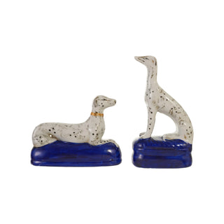 Black & White Hand-Painted Stoneware Vintage Reproduction Dog Assorted