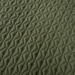 Blackberry Grove Comforter Set in Green
An olive green textured quilt and matching pillow shams waffle knit
