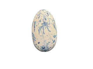 Blue Chinoiserie Paper Mache Egg spring easter