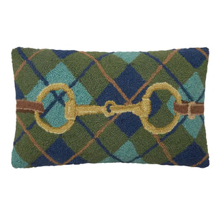 Blue & Green Buckle Hook Pillow