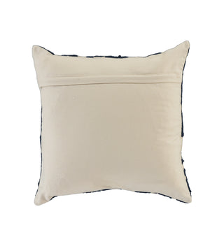 Blue & White Floral Embroidered Down Alternative Filled Pillow cream ivory