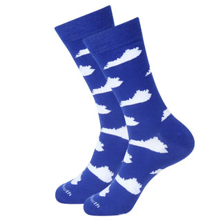 Blue & White Kentucky Socks