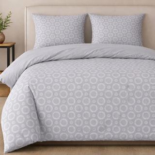 Bombolini Comforter Set in Grey circle quilt sham
