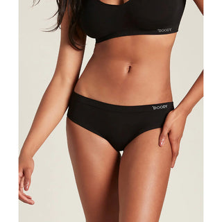 boody hipster panty, organic bamboo, black 