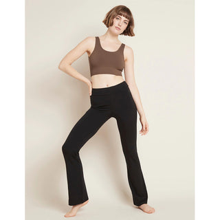 Boody Black High Waist Flare Pants, organic bamboo