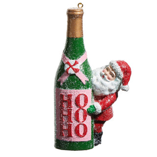Bottled Christmas Cheer Ornament Santa ho ho ho
