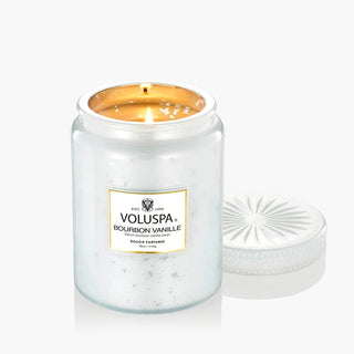Voluspa Bourbon Vanille Large 18oz Speckle Jar Candle