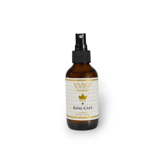 Bourbon Royalty King Cake room spray bottle on a white background