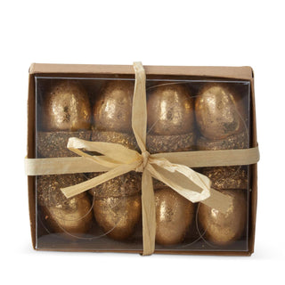 Box of 8 1.75" Gold Acorn Ornaments