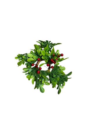 Boxwood Candle Ring 1"