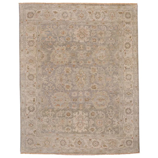 Braymore Silver Ivory 9x12 Rug hand knotted beige dyed wool