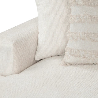 Brickell Sectional Sofa ivory ribbed