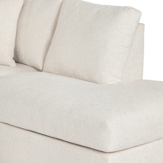 Brickell Sectional Sofa ivory ribbed texture