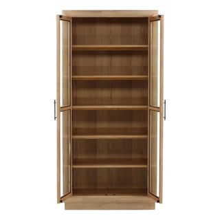 Brier Cabinet in Natural glass door shelf shelves