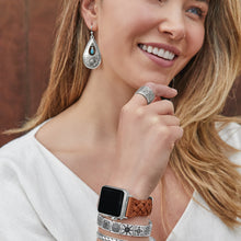 Load image into Gallery viewer, Brighton Sutton Braided Leather Apple Watch Band in Brown
