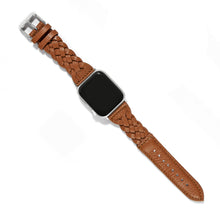 Load image into Gallery viewer, Brighton Sutton Braided Leather Apple Watch Band in Brown
