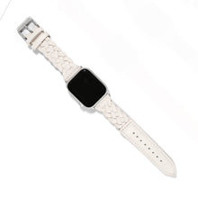 Load image into Gallery viewer, Brighton Sutton Braided Leather Apple Watch Band in Shoe White
