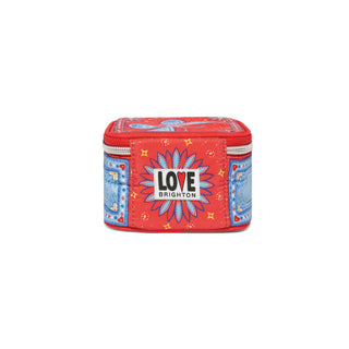 Brighton Bandana Love Jewelry Case red blue butterfly zipper