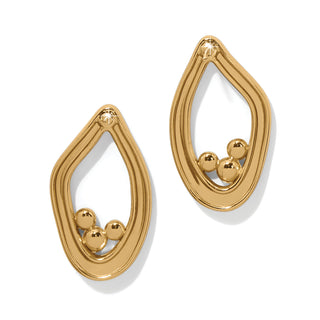 Brighton Cascade Lumina Post Earrings gold plated 3 crystals