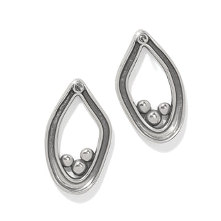 Brighton Cascade Lumina Post Earrings in Silver plated 3 crystals