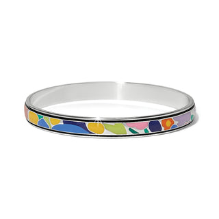 Brighton Colormix Meadow Round Bangle multi color hand enameled silver plate