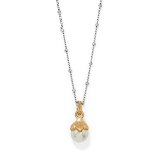 Brighton Everbloom Pearl Petite Necklace gold plated lobster claw glass pearl