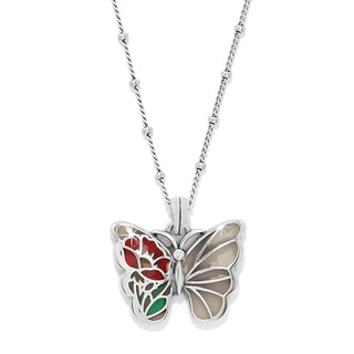 Brighton Garden of Light Petite Butterly Necklace multi color enamel silver plate