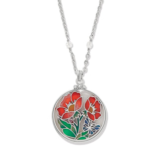 Brighton Garden of Light Round Necklace multi color enamel silver plate crystals